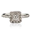 Image 1 : 14KT White Gold 0.92 ctw Diamond Ring