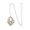 Image 1 : 14KT White Gold 3.03 ctw Fancy Brown Diamond Pendant With Chain