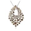 Image 2 : 14KT White Gold 3.03 ctw Fancy Brown Diamond Pendant With Chain
