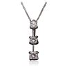 Image 1 : 14KT White Gold Diamond Pendant With Chain GB7118