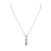 Image 1 : 18KT White Gold Princess and Diamond Pendant With Chain