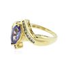 Image 2 : 14KT Yellow Gold 0.99 ctw Tanzanite and Diamond Ring