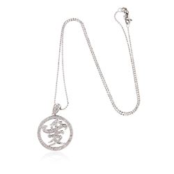 14KT White Gold 0.15 ctw Diamond Pendant With Chain