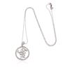 Image 1 : 14KT White Gold 0.15 ctw Diamond Pendant With Chain