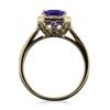 Image 3 : 14KT Yellow Gold 1.69 ctw Tanzanite and Diamond Ring