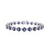 Image 1 : 14KT White Gold 15.12 ctw Sapphire and Diamond Bracelet