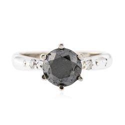 14KT White Gold 1.50 ctw Black Diamond Ring