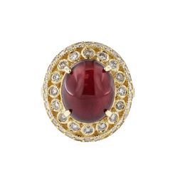 14KT Yellow Gold 9.58 ctw Ruby and Diamond Ring