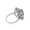 Image 3 : 14KT White Gold 3.65 ctw Tanzanite and Diamond Ring