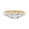 Image 1 : 14KT Yellow Gold 0.97 ctw Diamond Ring