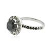 Image 2 : 14KT White Gold 5.23 ctw Black Diamond Ring