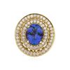 Image 1 : 14KT Yellow Gold 3.40 ctw Tanzanite and Diamond Ring