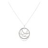 Image 1 : 14KT White Gold 1.06 ctw Diamond Pendant With Chain