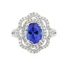 Image 1 : 14KT White Gold 2.62 ctw Tanzanite and Diamond Ring