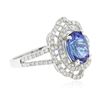 Image 2 : 14KT White Gold 2.62 ctw Tanzanite and Diamond Ring