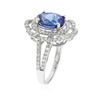 Image 3 : 14KT White Gold 2.62 ctw Tanzanite and Diamond Ring