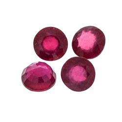 7.66 cts. Round Cut Ruby Parcel