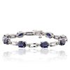 Image 1 : 14KT White Gold 10.32 ctw Sapphire and Diamond Bracelet
