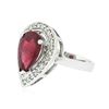 Image 2 : 14KT White Gold 4.86 ctw Ruby and Diamond Ring