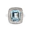 Image 1 : 14KT White Gold 5.80 ctw Blue Topaz and Diamond Ring