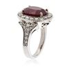 Image 3 : 14KT White Gold 6.61 ctw Ruby and Diamond Ring