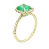 Image 3 : 14KT Yellow Gold 2.06 ctw Emerald and Diamond Ring
