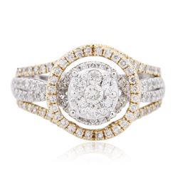 14KT Two-Tone Gold 0.73 ctw Diamond Ring