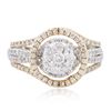Image 1 : 14KT Two-Tone Gold 0.73 ctw Diamond Ring