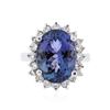 Image 1 : 14KT White Gold 8.44 ctw Tanzanite and Diamond Ring