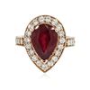 Image 1 : 14KT Rose Gold 5.01 ctw Ruby and Diamond Ring