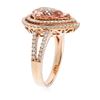 Image 3 : 14KT Rose Gold 2.08 ctw Morganite and Diamond Ring