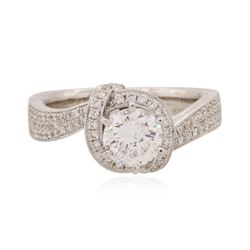 18KT White Gold EGL Certified 1.36 ctw Diamond Ring