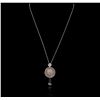 Image 1 : 14KT Tri-Color Gold 2.09 ctw Diamond Pendant With Chain