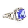 Image 2 : 14KT White Gold 3.91 ctw Tanzanite and Diamond Ring