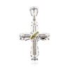 Image 1 : 14KT White Gold 1.23 ctw Diamond Cross Pendant