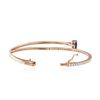 Image 3 : 14KT Rose Gold 3.18 ctw Tanzanite and Diamond Bangle Bracelet