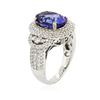 Image 3 : 14KT Two-Tone Gold 4.29 ctw Tanzanite and Diamond Ring