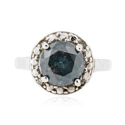 14KT White Gold 2.23 ctw Blue Diamond Ring