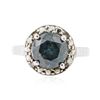Image 1 : 14KT White Gold 2.23 ctw Blue Diamond Ring