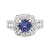 Image 1 : 14KT White Gold 1.53 ctw Tanzanite and Diamond Ring
