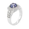 Image 3 : 14KT White Gold 1.53 ctw Tanzanite and Diamond Ring