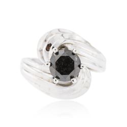 14KT White Gold 1.44 ctw Black Diamond Ring