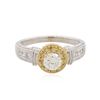 Image 1 : 14KT Two-Tone Gold 0.72 ctw Diamond Ring