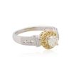 Image 2 : 14KT Two-Tone Gold 0.72 ctw Diamond Ring