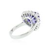 Image 3 : 14KT White Gold 5.81 ctw Tanzanite and Diamond Ring