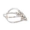 Image 2 : 14KT White Gold 0.58 ctw Diamond Ring