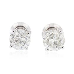 14KT White Gold 1.69 ctw Diamond Stud Earrings