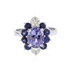 Image 1 : 14KT White Gold 1.90 ctw Tanzanite, Sapphire and Diamond Ring