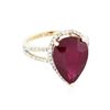 Image 3 : 14KT Yellow Gold 8.96 ctw Ruby and Diamond Ring
