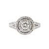Image 1 : 14KT White Gold 1.12 ctw Diamond Ring